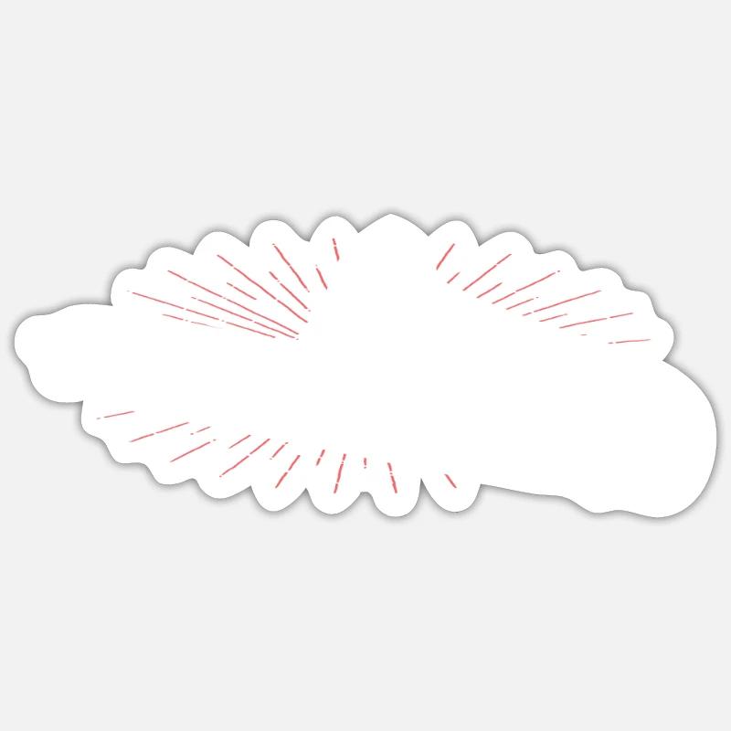 trombone - Sticker taille S (10 x 10 cm) - blanc mat