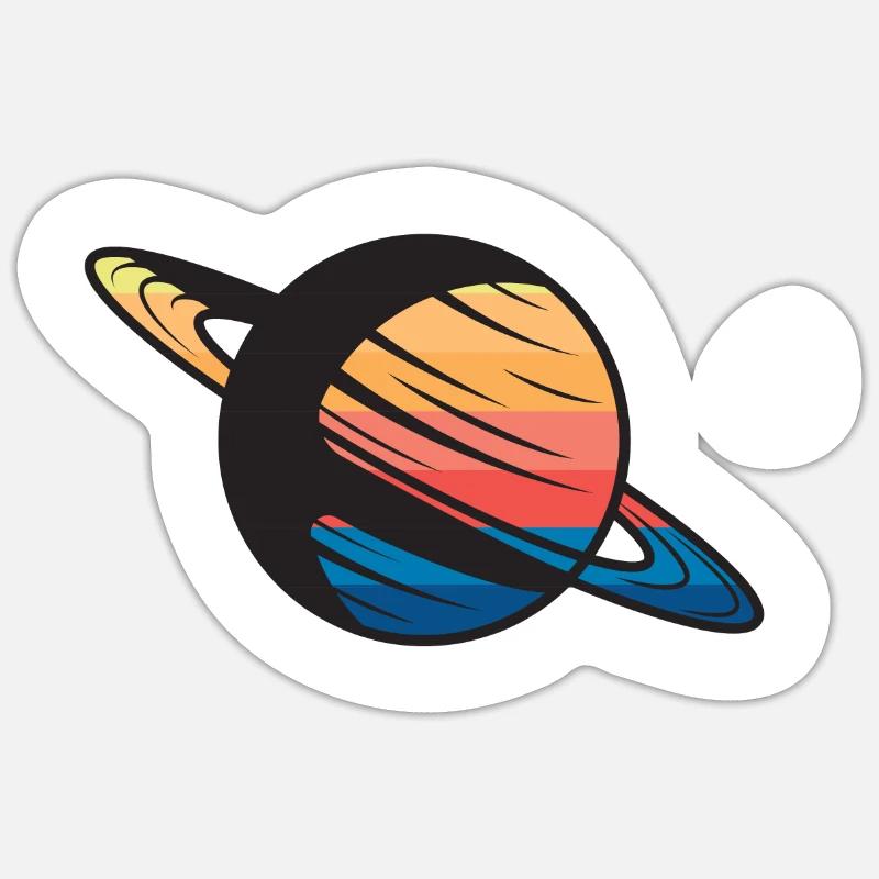 Planet Saturn outer space Sticker size S (10 x 10 cm)