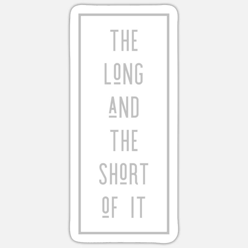 Le long et le court - Sticker taille S (10 x 10 cm) - blanc mat