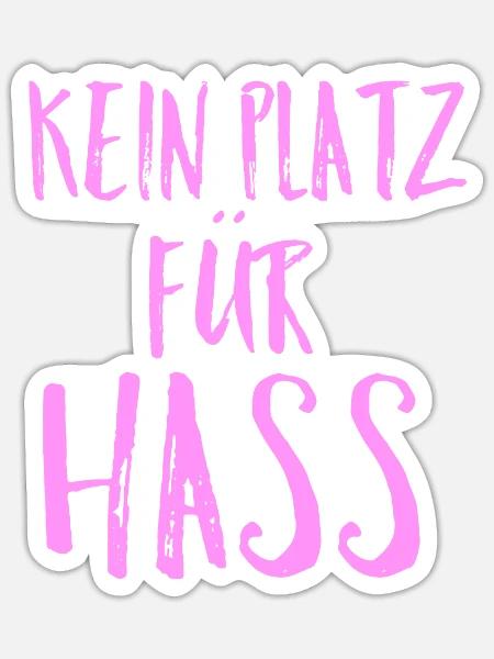 Gegen Hass - Sticker Größe S (10 x 10 cm) - Mattweiß