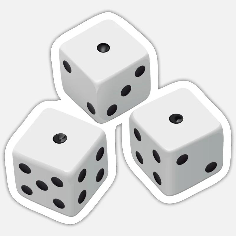 Realistic cube gift idea Sticker size S (10 x 10 cm)