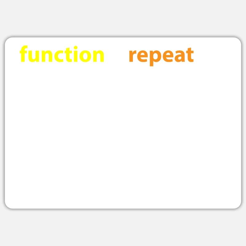 Code Eat Sleep Repeat Hacker IT Cadeau - Sticker taille S (10 x 10 cm) - blanc mat