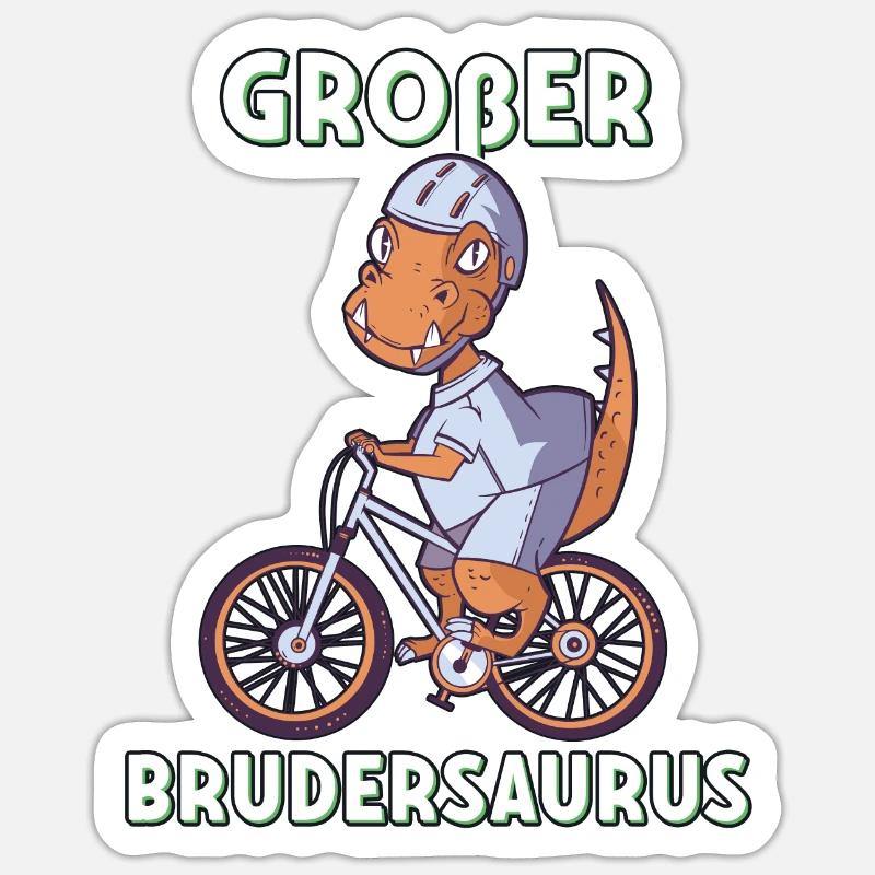 Großer Brudersaurus 2020 Bruder Dino ich werde Sticker Größe S (10 x 10 cm)