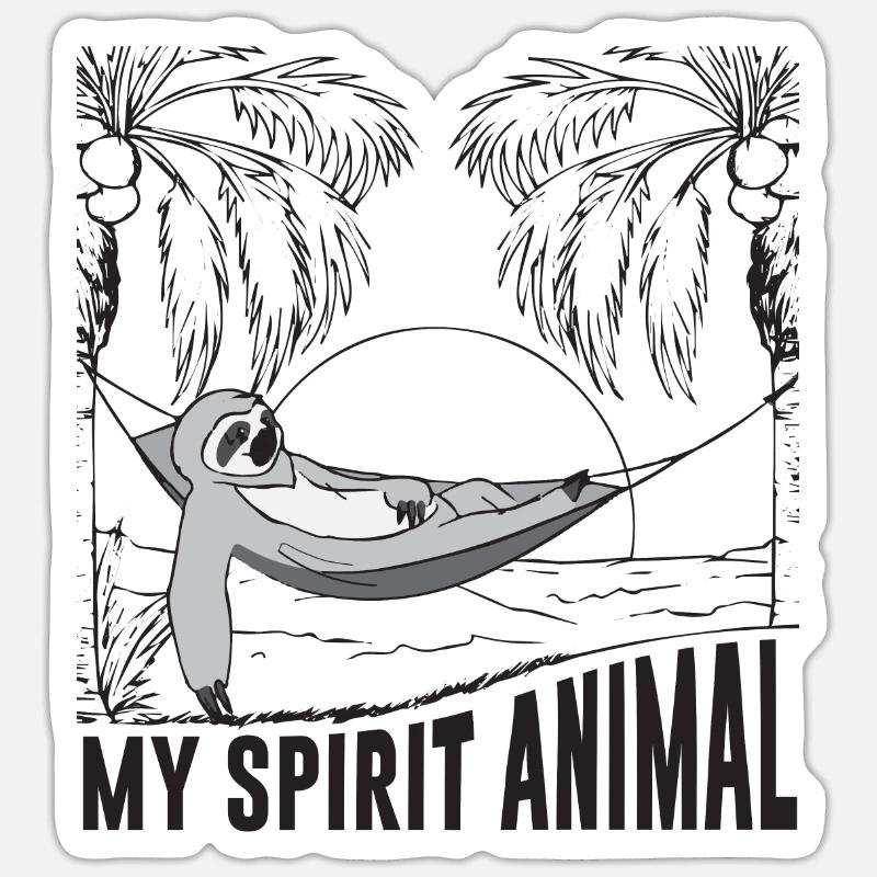 Sloth - Sticker size S (10 x 10 cm) - white matte