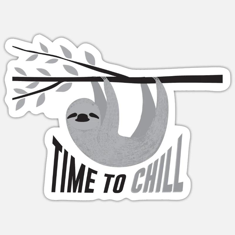 Sloth - Sticker size S (10 x 10 cm) - white matte