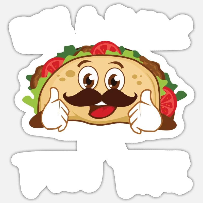 Taco mexicanske retter tacos Sticker størrelse S (10 x 10 cm)