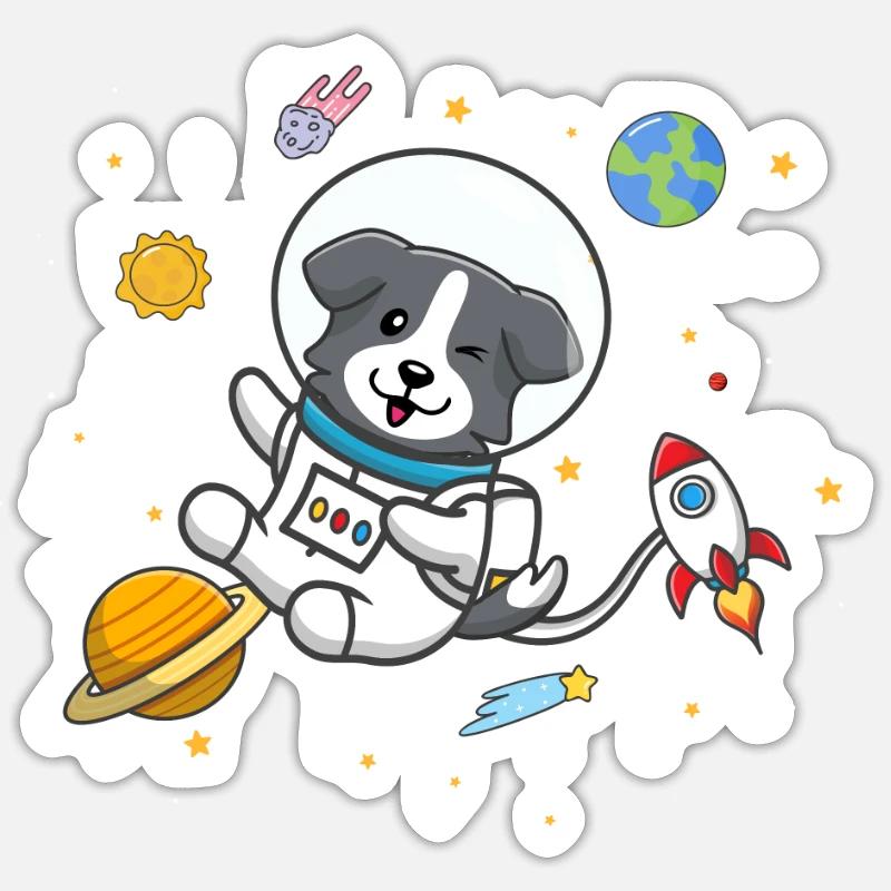 Border Collie - Sticker size S (10 x 10 cm) - white matte