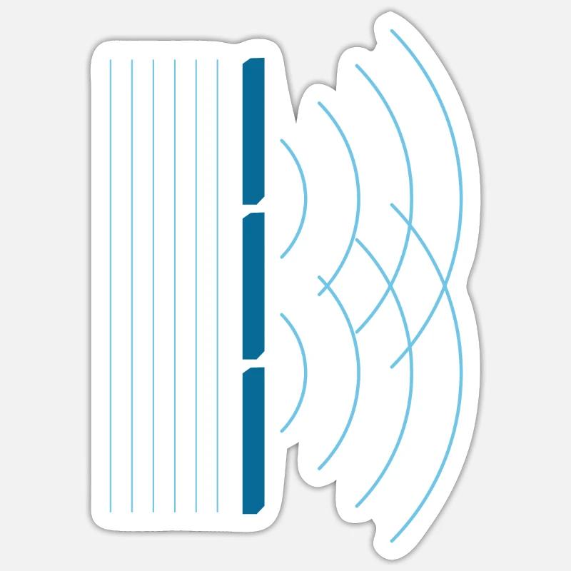 Physics interference formation wave radiation Sticker size S (10 x 10 cm)