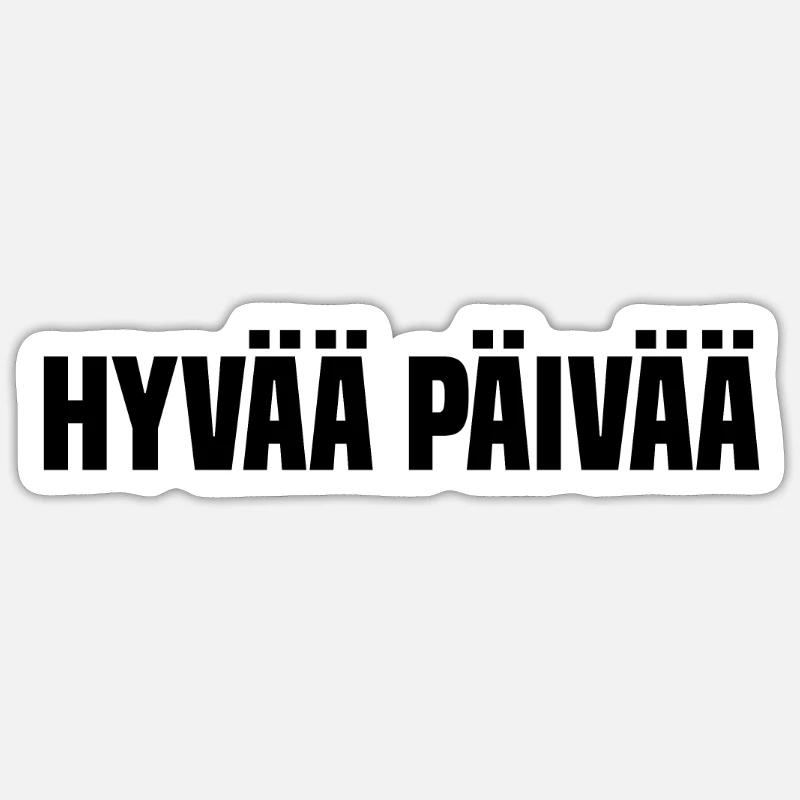 Finlande "Hello" hyvää päivää - Sticker taille S (10 x 10 cm) - blanc mat