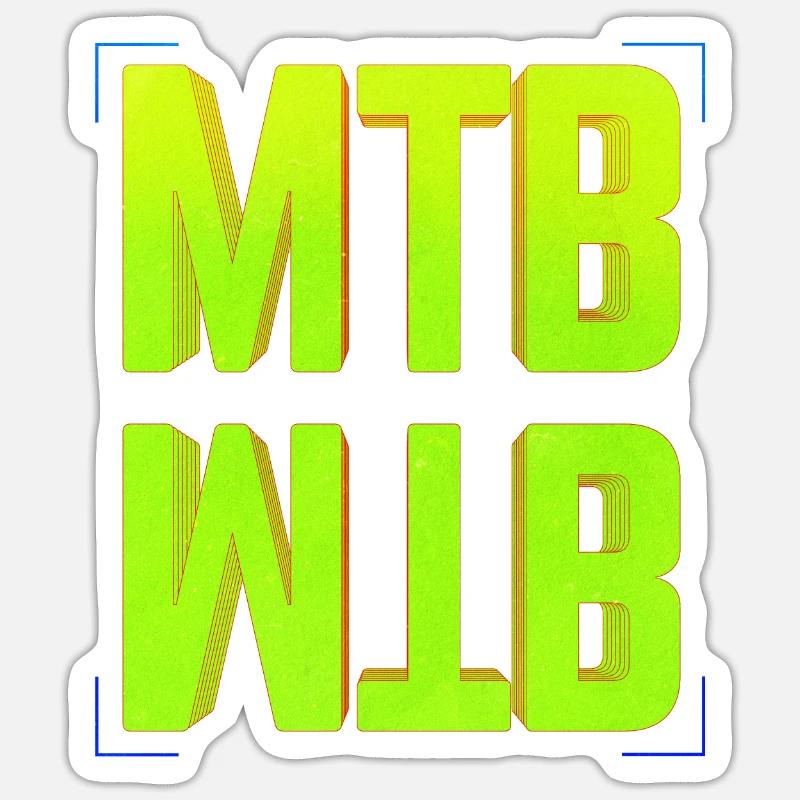 VTT VTT - Sticker taille S (10 x 10 cm) - blanc mat