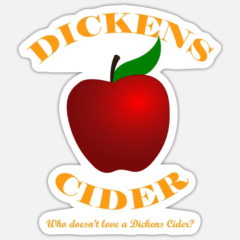 Dickens Cider - Sticker Größe S (10 x 10 cm) - Mattweiß