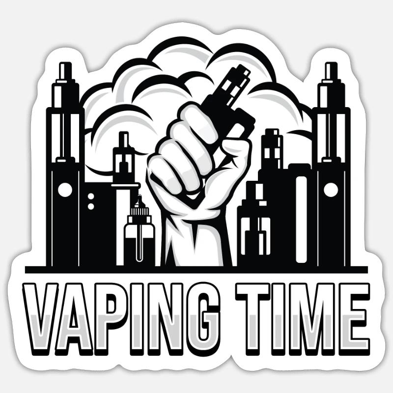 Vape | Dampfer Dampfen Vapen E-Zigarette Geschenk Sticker Größe S (10 x 10 cm)