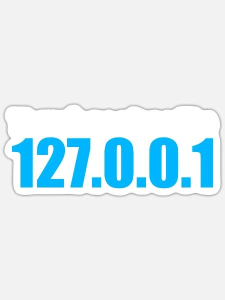 there is no place like 127.0.0.1 Geschenkidee - Sticker Größe S (10 x 10 cm) - Mattweiß