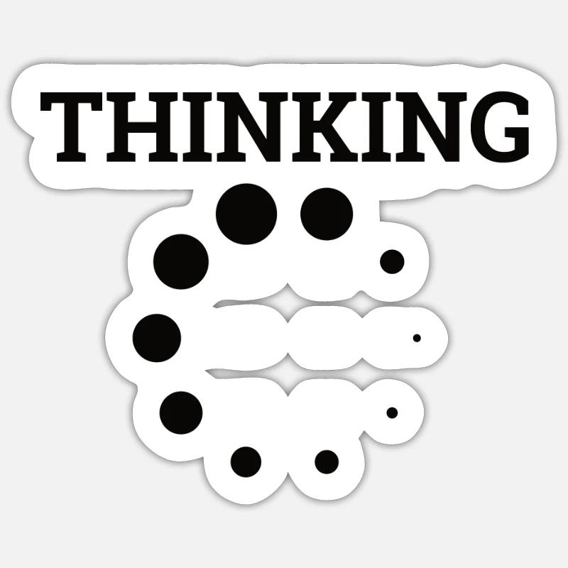"Thinking" | Computer, Computer Science, Geek Sticker size S (10 x 10 cm)