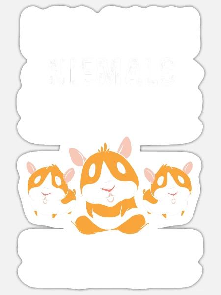 Meerschweinchen Meerschweinchenbesitzerin Geschenk - Sticker Größe S (10 x 10 cm) - Mattweiß