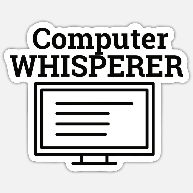 Computer Whisperer | Computer science - Sticker size S (10 x 10 cm) - white matte