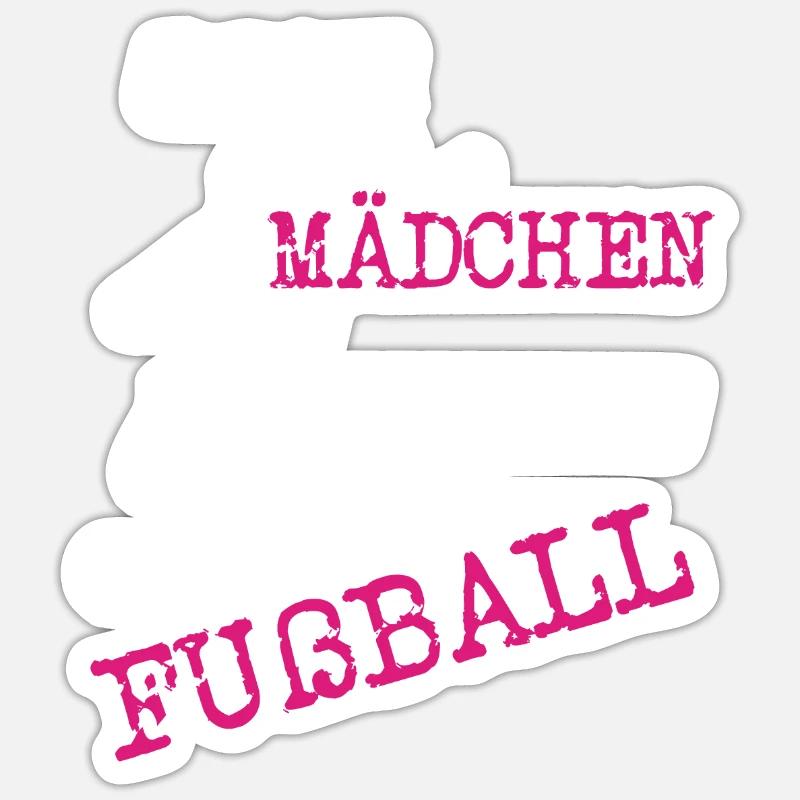 echter Mädchenfußball - Sticker Größe S (10 x 10 cm) - Mattweiß