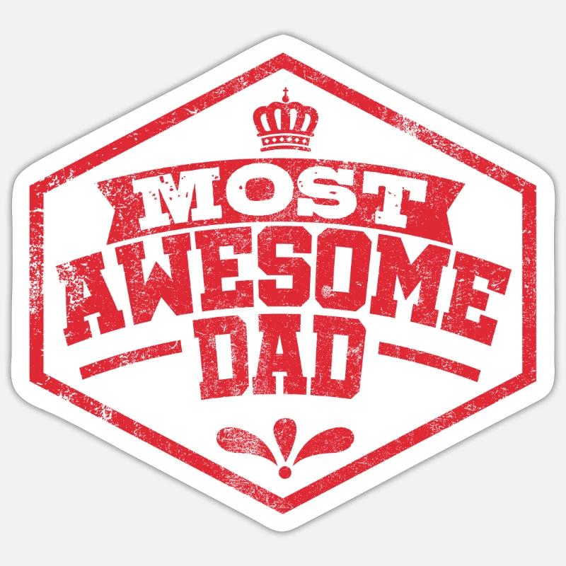 Bester Papa - Sticker Größe S (10 x 10 cm) - Mattweiß