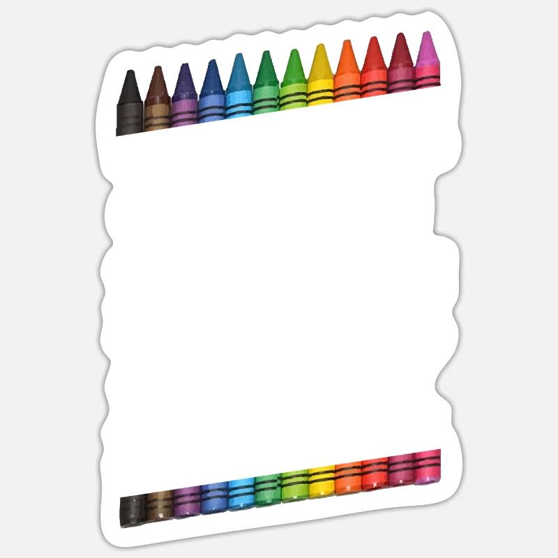 Kinderwitze Lustige Sprüche Wachsmalstift - Sticker Größe S (10 x 10 cm) - Mattweiß