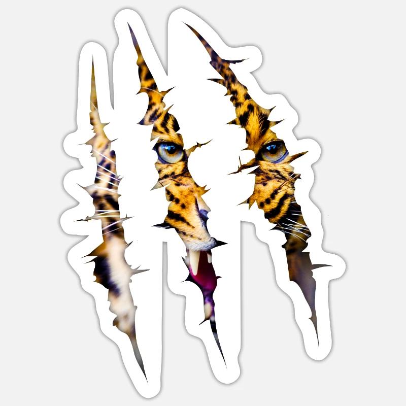 Leopard - Sticker Größe S (10 x 10 cm) - Mattweiß