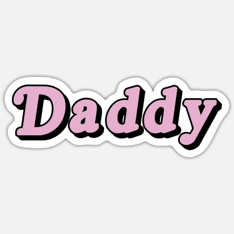 Daddy - Sticker size S (10 x 10 cm) - white matte