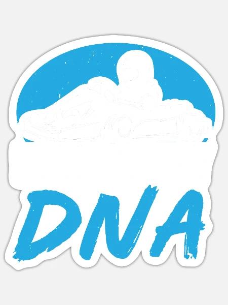 Es Ist In Meiner DNA Go Kart Karting Kartbahn - Sticker Größe S (10 x 10 cm) - Mattweiß