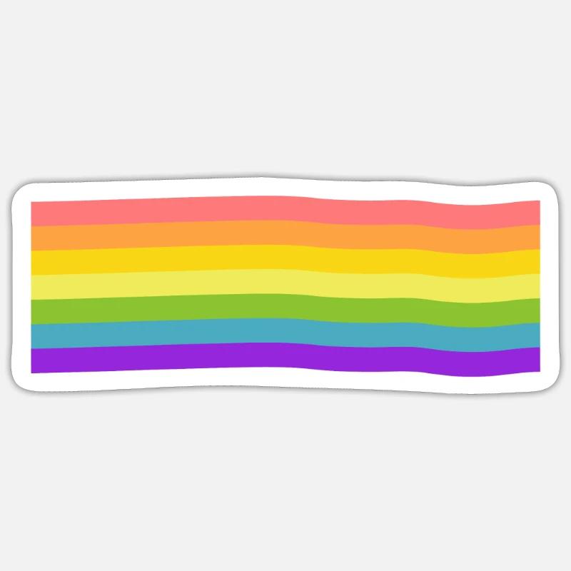 Rainbow - Sticker size S (10 x 10 cm) - white matte