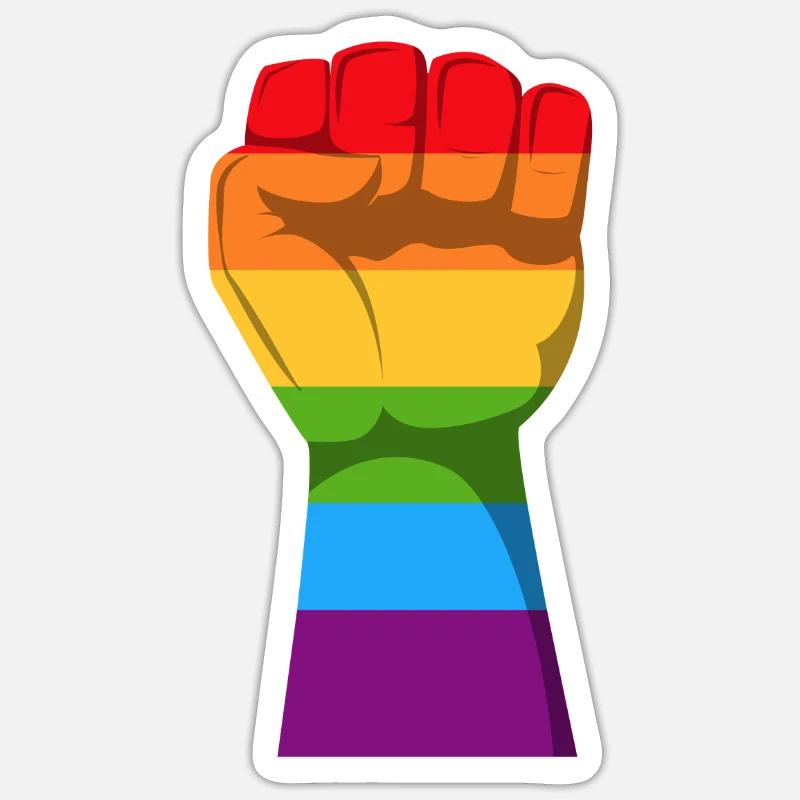 Rainbow - Sticker size S (10 x 10 cm) - white matte