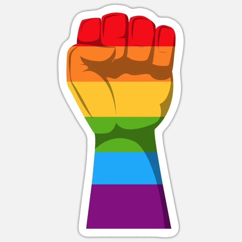Rainbow - Sticker Größe S (10 x 10 cm) - Mattweiß