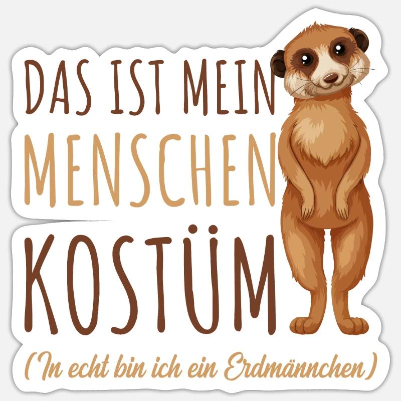 Erdmännchen Sticker Größe S (10 x 10 cm)