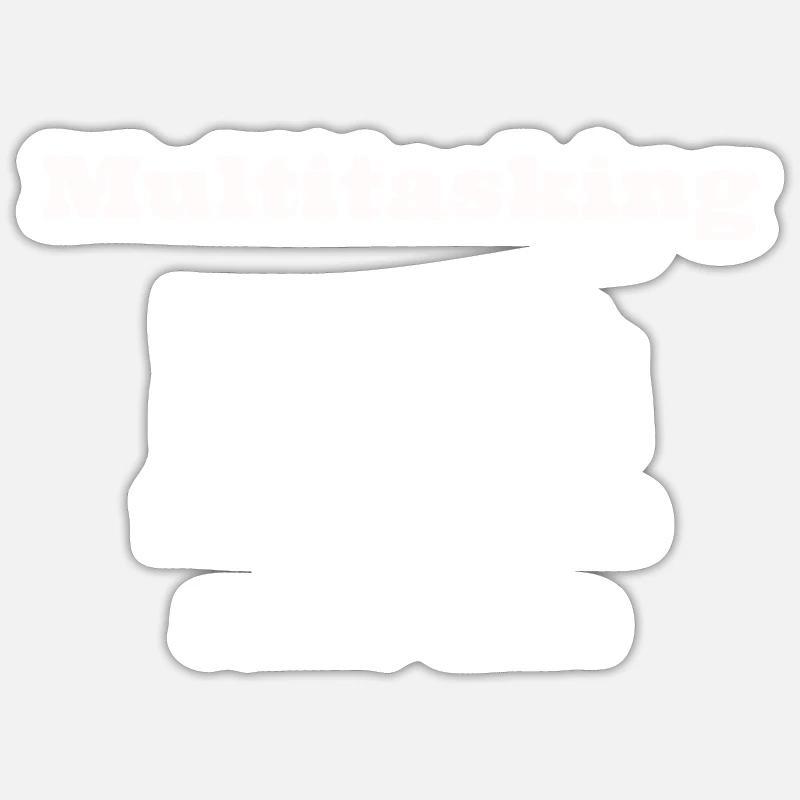multitâche - Sticker taille S (10 x 10 cm) - blanc mat