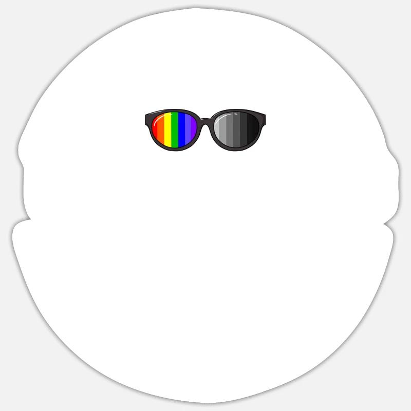 Lunettes de daltonisme daltonisme - Sticker taille S (10 x 10 cm) - blanc mat