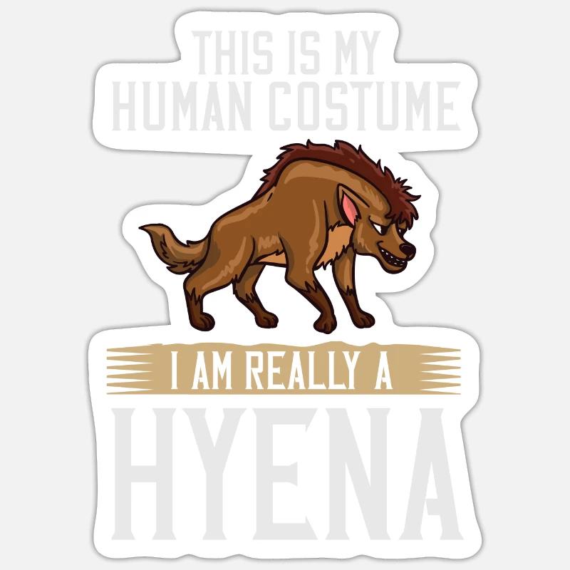 Hyäne Asien Afrika Hyänen Hyänadon Tüpfelhyäne Sticker Größe S (10 x 10 cm)
