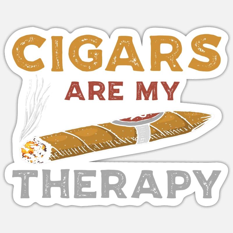 Cigars gift - Sticker size S (10 x 10 cm) - white matte