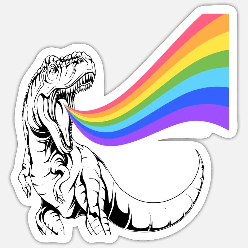 Rainbow - Sticker size S (10 x 10 cm) - white matte