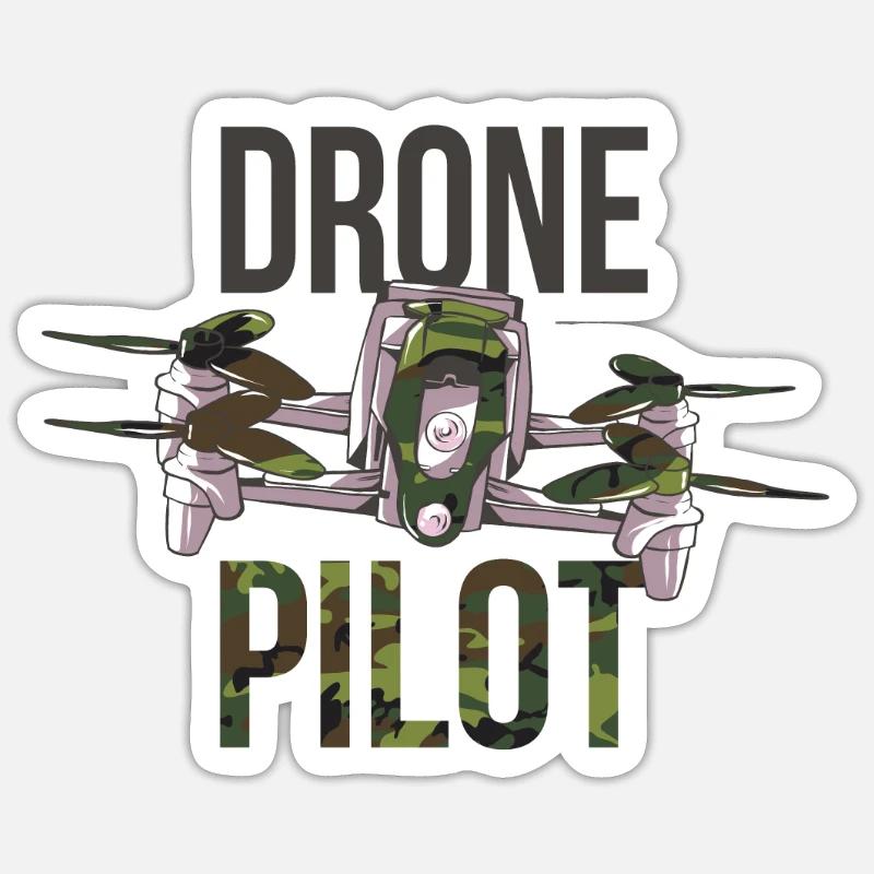Drones Pilote Drone Camouflage Sticker taille S (10 x 10 cm)