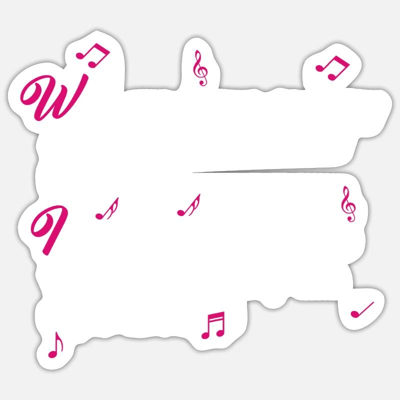 Clarinet joke clarinet gift - Sticker size S (10 x 10 cm) - white matte