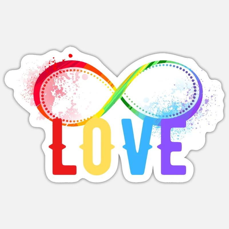 INFINITY LOVE - Sticker size S (10 x 10 cm) - white matte