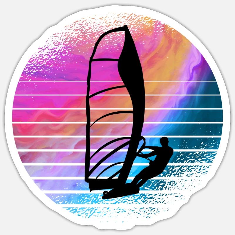 Windsurfing - Sticker size S (10 x 10 cm) - white matte