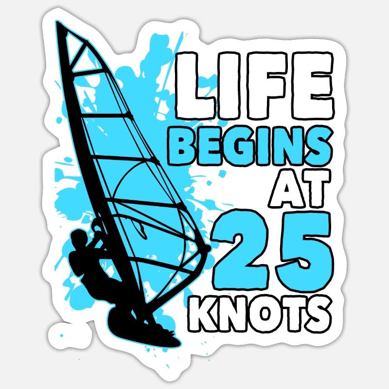Windsurfer saying gift windsurfing - Sticker size S (10 x 10 cm) - white matte