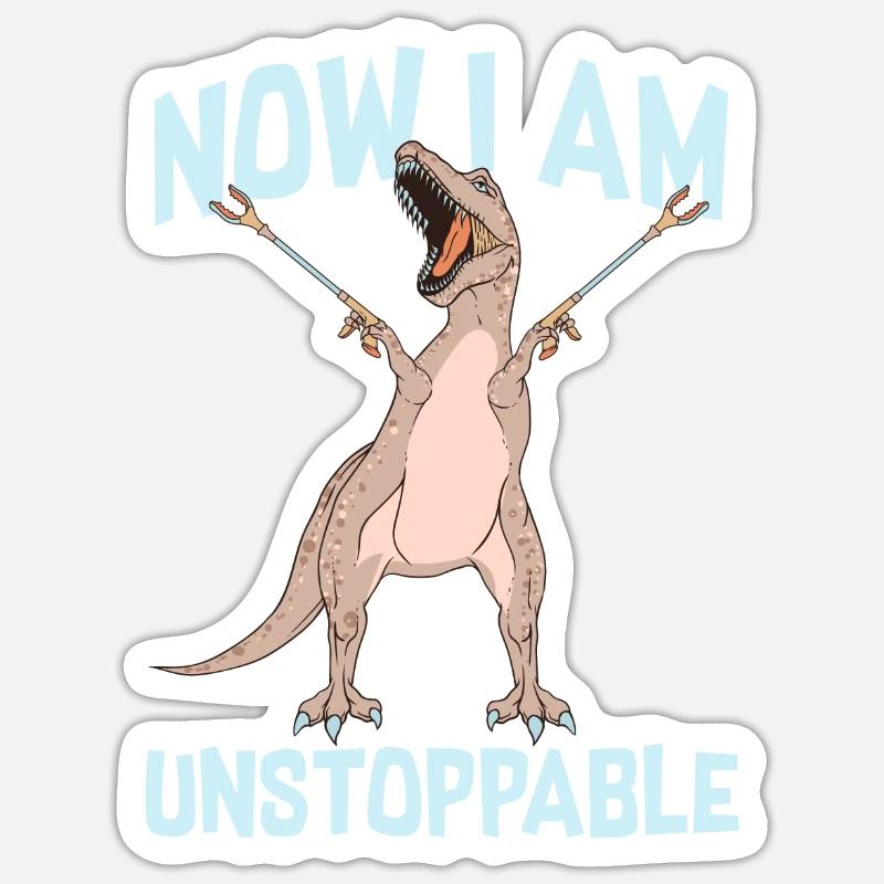 Dinosaur unstoppable Sticker size S (10 x 10 cm)