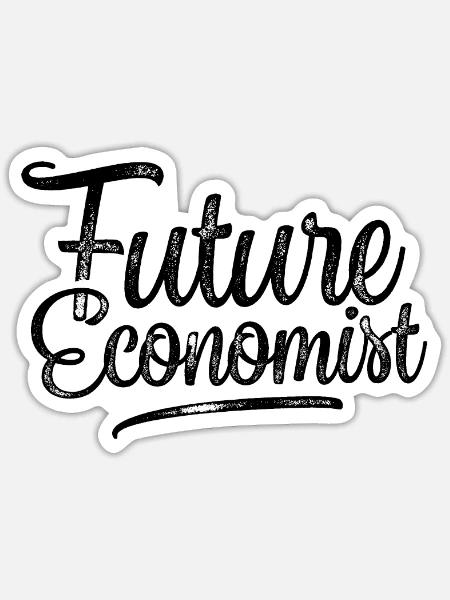 Zukünftiger Ökonom Volkswirt Ökonomie Wirtschaft - Sticker Größe S (10 x 10 cm) - Mattweiß