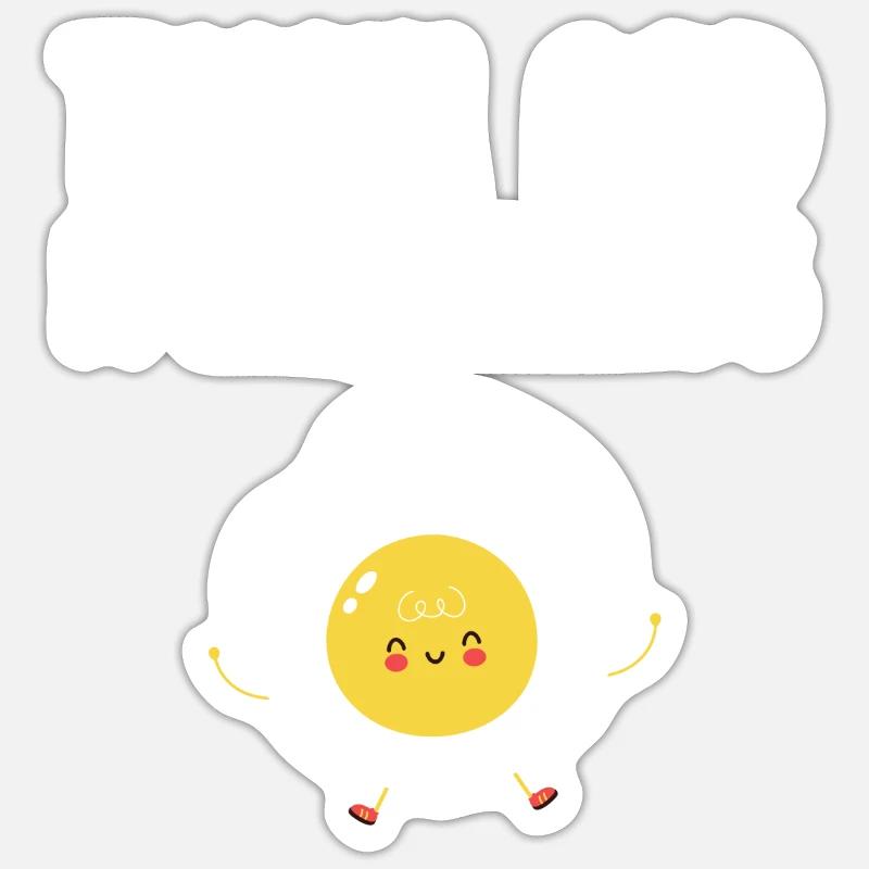 Friday Fried Egg - Funny Design Sticker size S (10 x 10 cm)