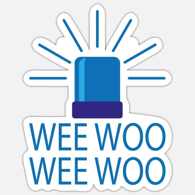weewoo - Sticker Größe S (10 x 10 cm) - Mattweiß