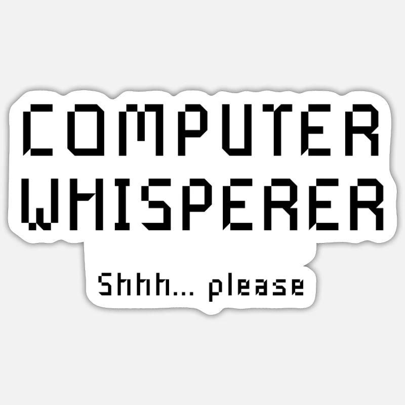 Chemise whisper d’ordinateur - Support technique Sticker taille S (10 x 10 cm)