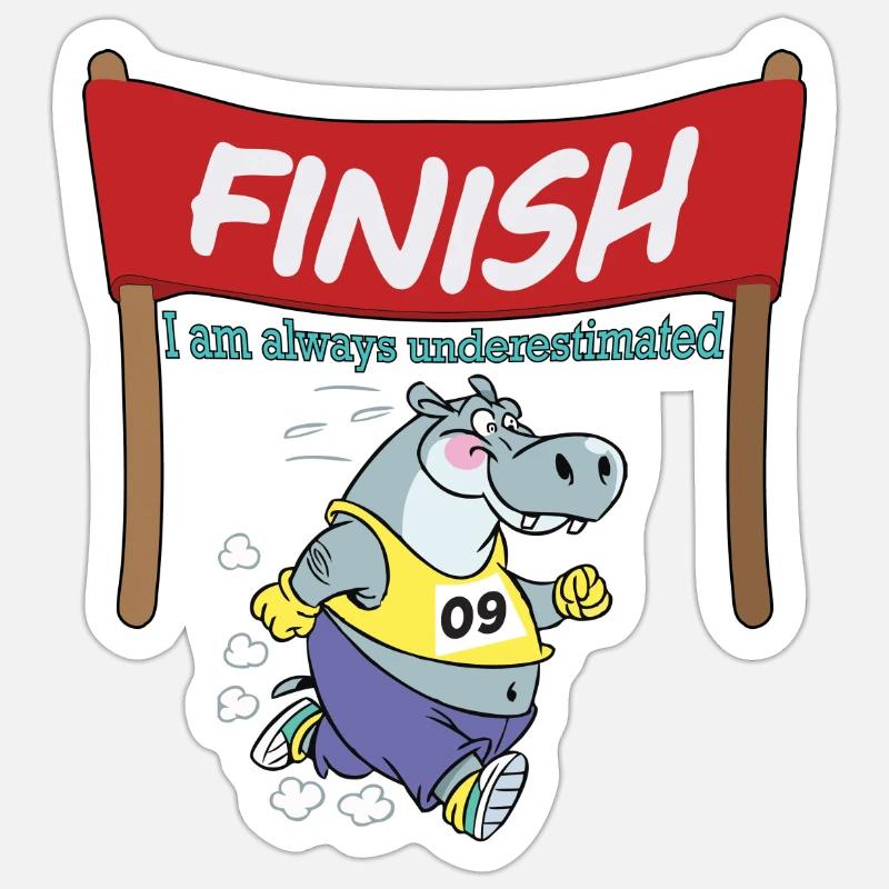 NIlpferd dirige Marthon Sport Sticker taille S (10 x 10 cm)