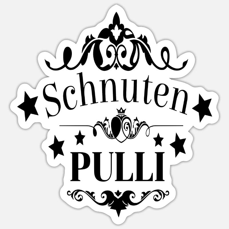 Norddeutsch Schnutenpulli - Sticker Größe S (10 x 10 cm) - Mattweiß