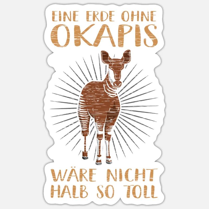Okapi Waldgiraffe Zebragiraffe Sticker Größe S (10 x 10 cm)