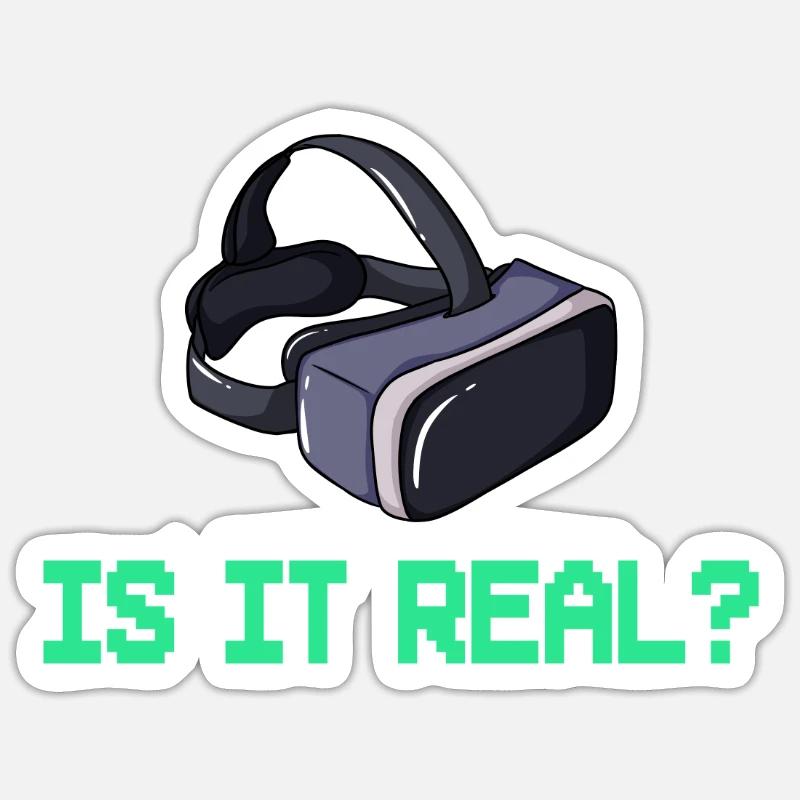 VR Virtual Reality Glasses Virtual Reality - Sticker size S (10 x 10 cm) - white matte