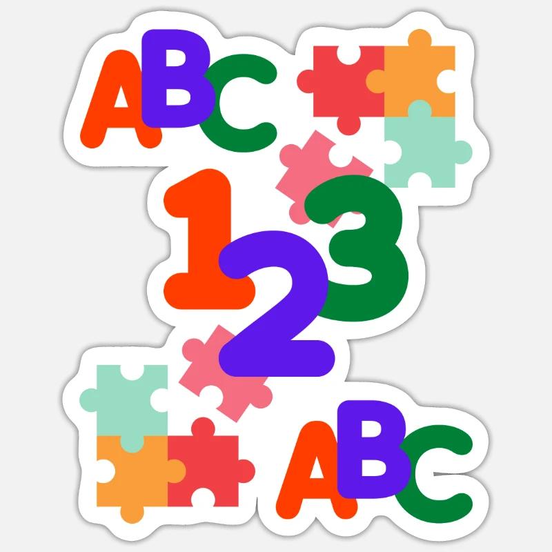 ABC - Sticker size S (10 x 10 cm) - white matte